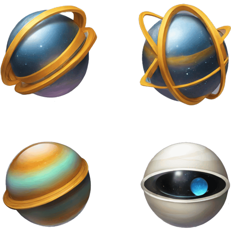 magic ball with saturn inside emoji