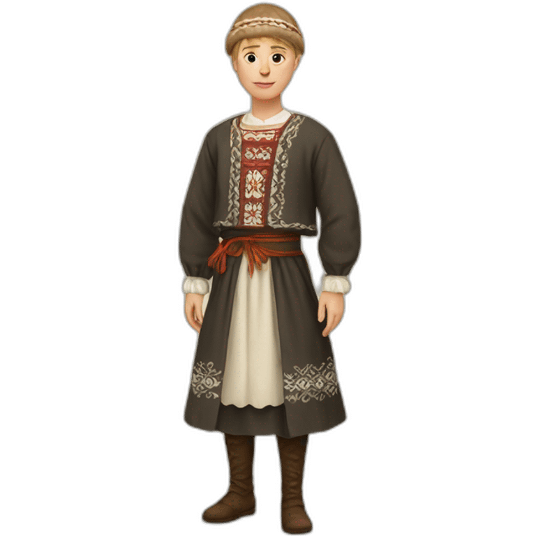 latvian folk costume full body emoji