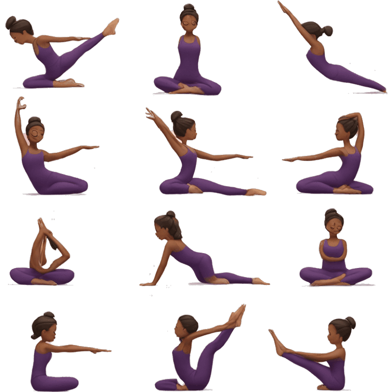 yoga girl doing poses emoji