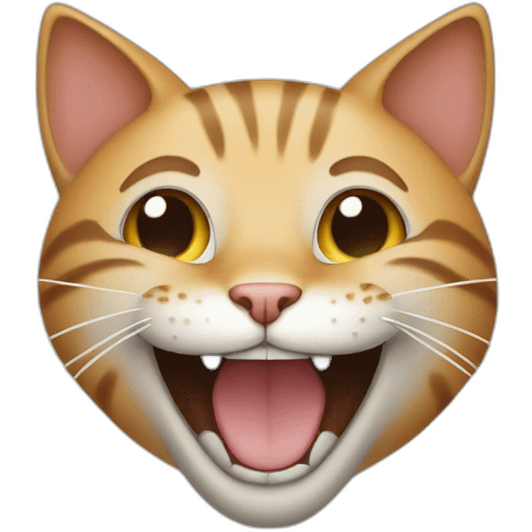 Cat laughing emoji