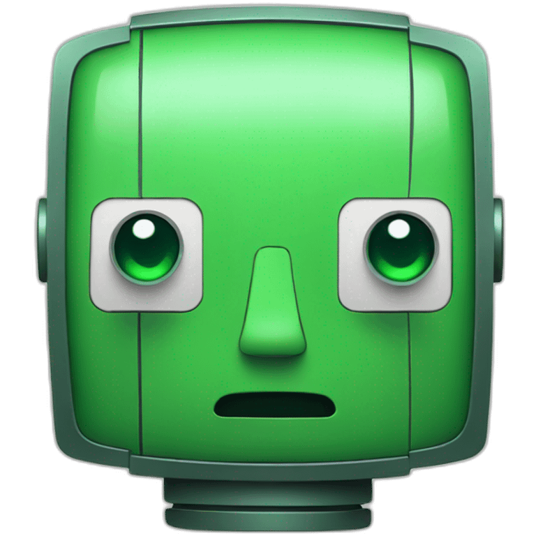 Green-square-outline-robot-animated-face emoji