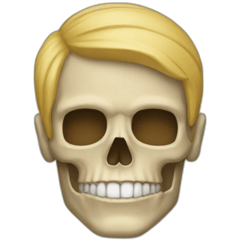 Skull-man-blond-short emoji