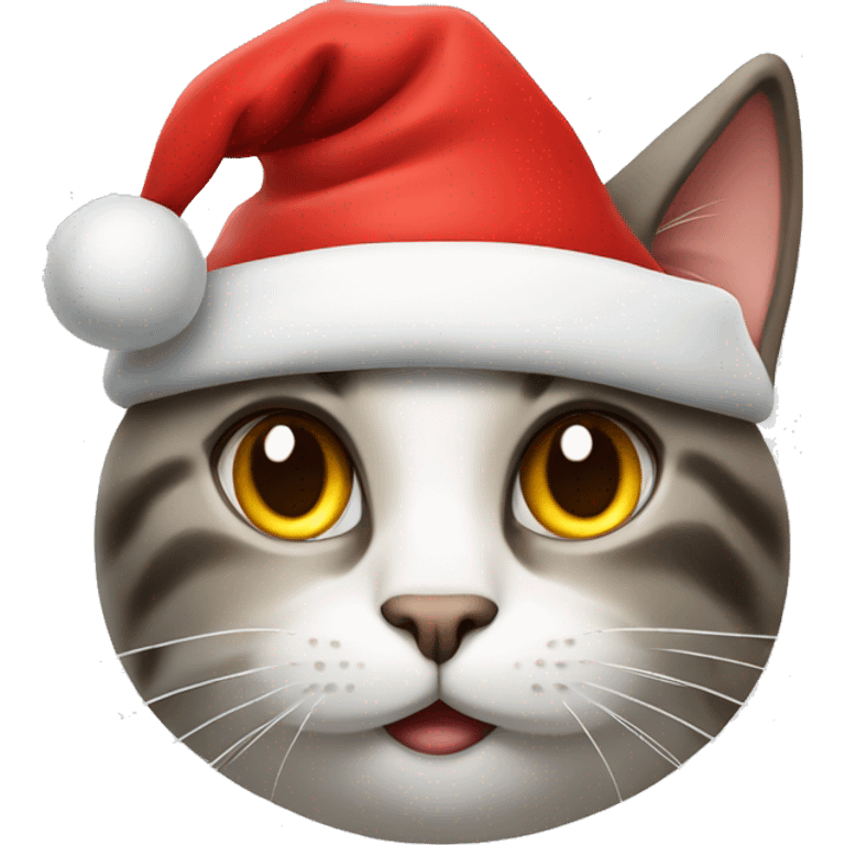 Cat wearing a Santa hat thumbs up  emoji