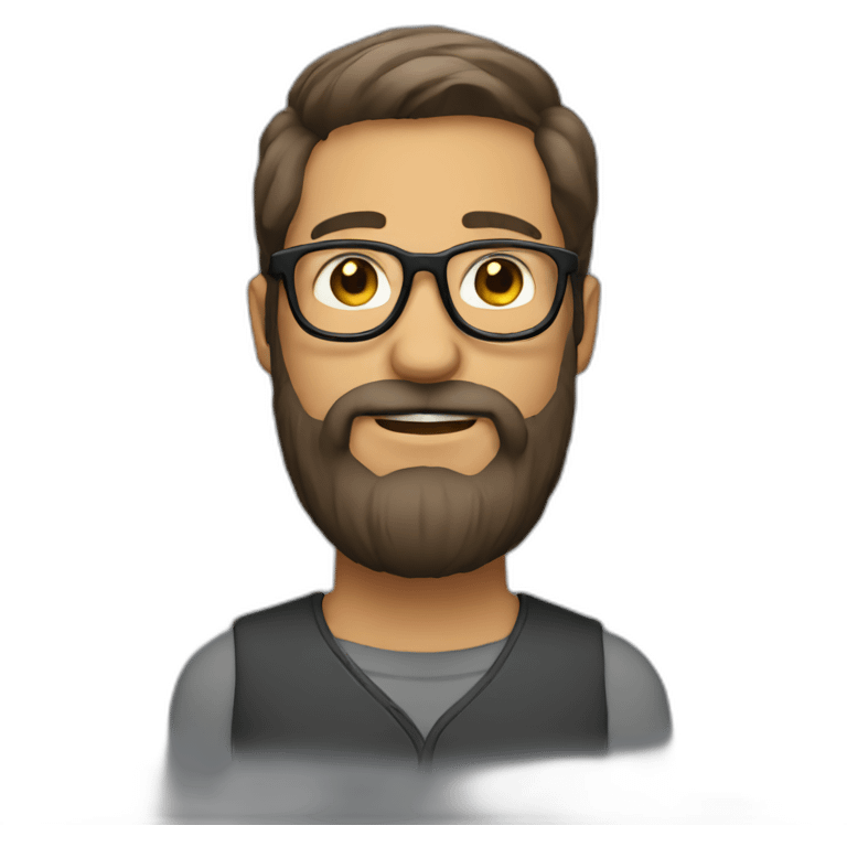 bearded man with glasses emoji