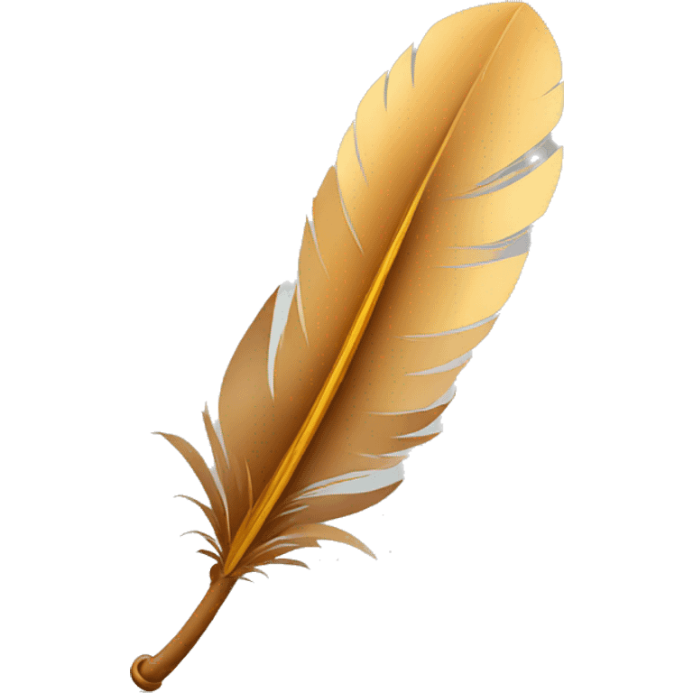 a feather quill and an open SCROLL emoji