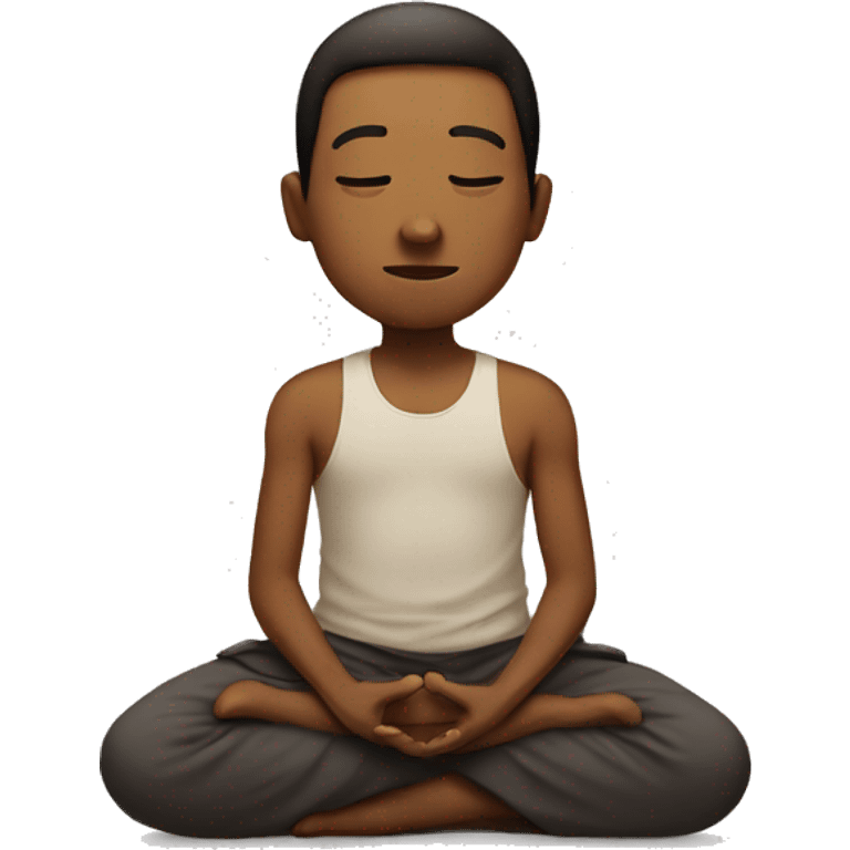 Meditation boy emoji