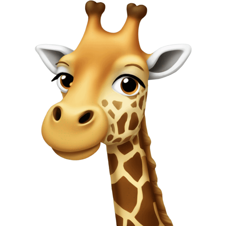 giraffe mixed with santa emoji