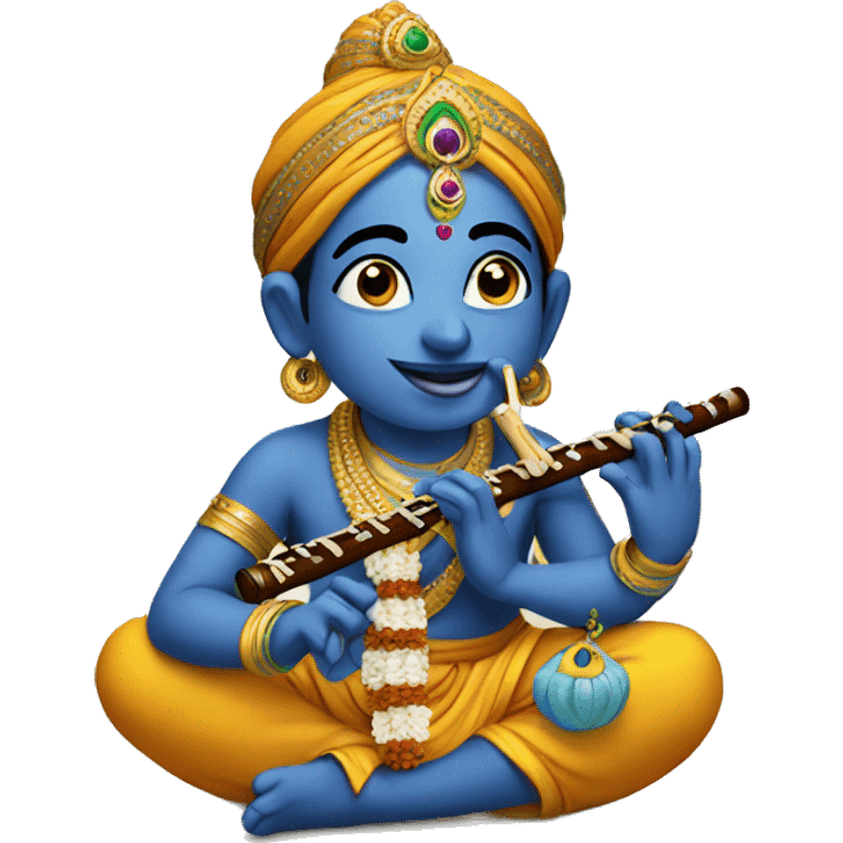 Krishna with flute emoji