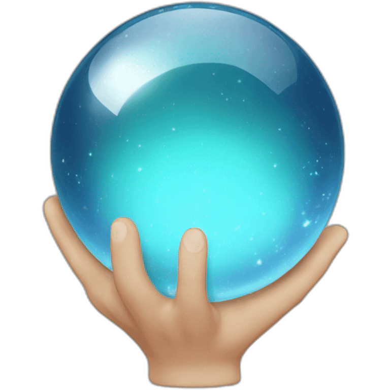 Magic Ball Crystal with Hands emoji