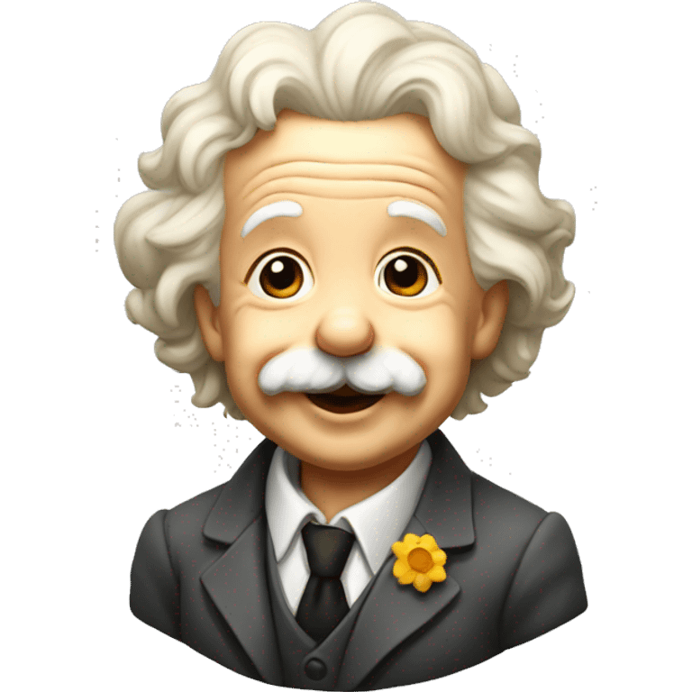 albert einstein happy infant badge emoji