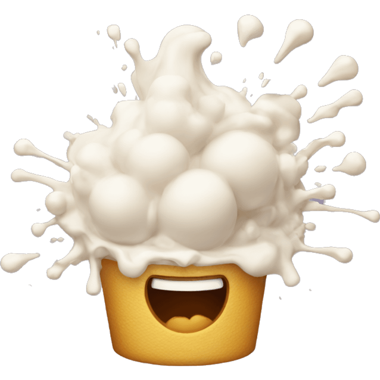 someone with exploding cream emoji