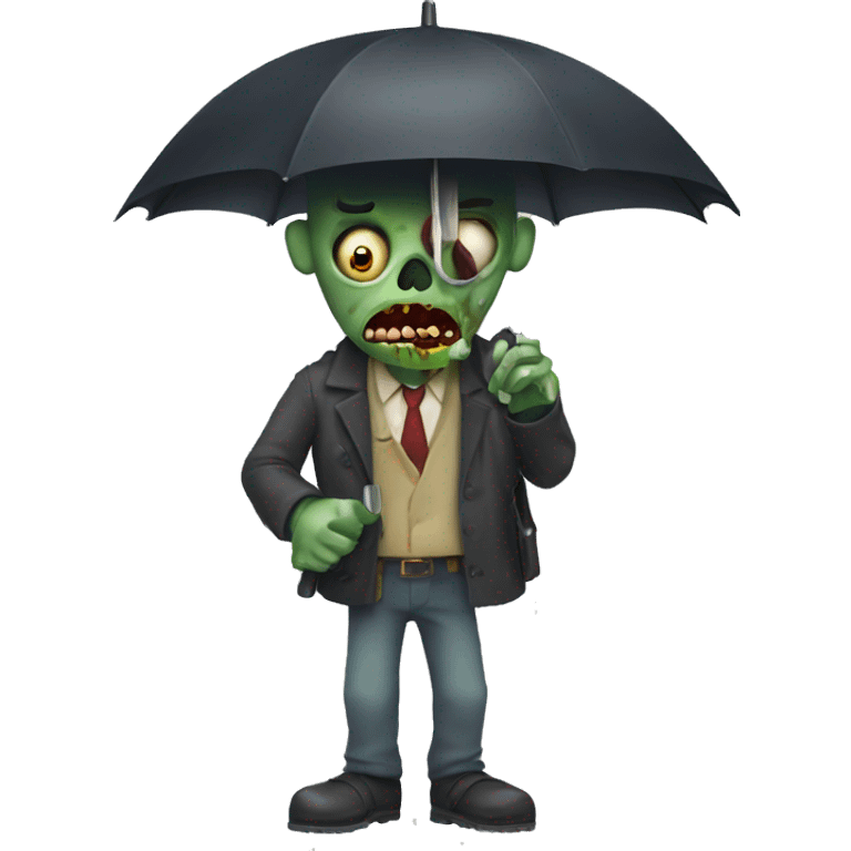 Zombie with umbrella  emoji