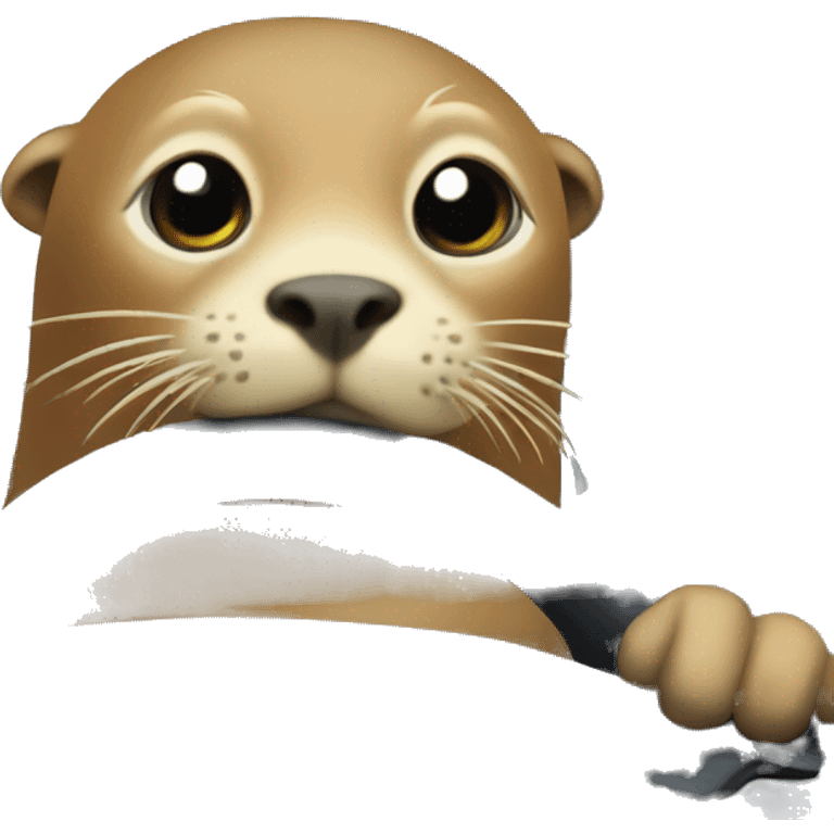 sea lion in a car emoji