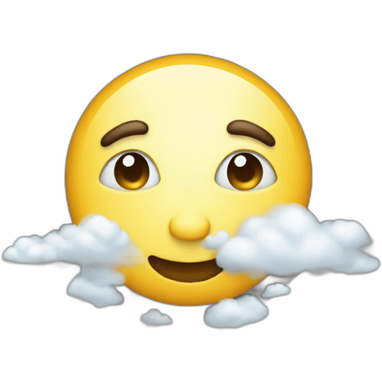 Sol con nubes  emoji