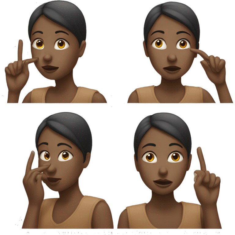 Woman picking nose emoji