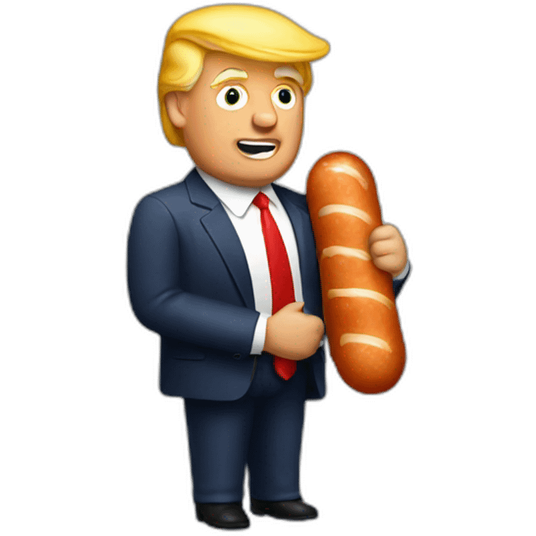 trump-holding-his-sausage emoji