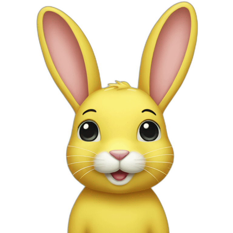 Yellow bunny emoji