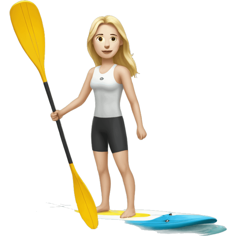 Stand up paddler pale skin emoji