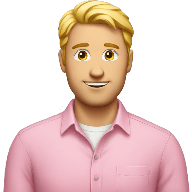 white guy in a pink shirt emoji