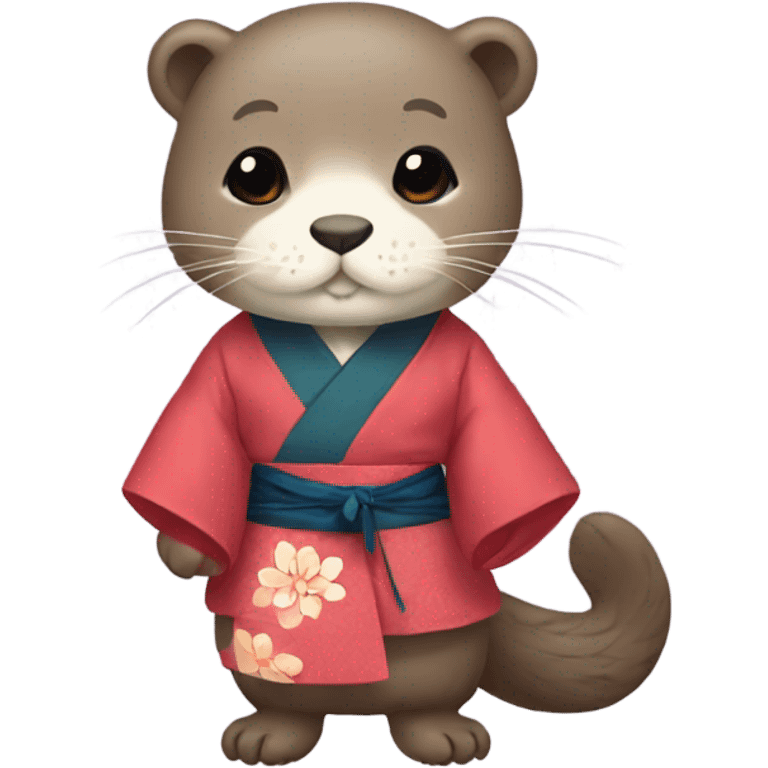 an otter wear hanbok emoji