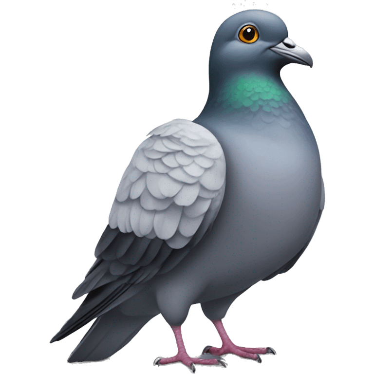 pigeon standing behind pigeon emoji