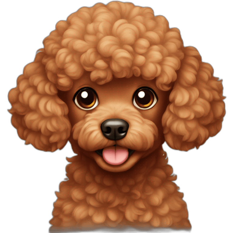 Red toy poodle crying emoji