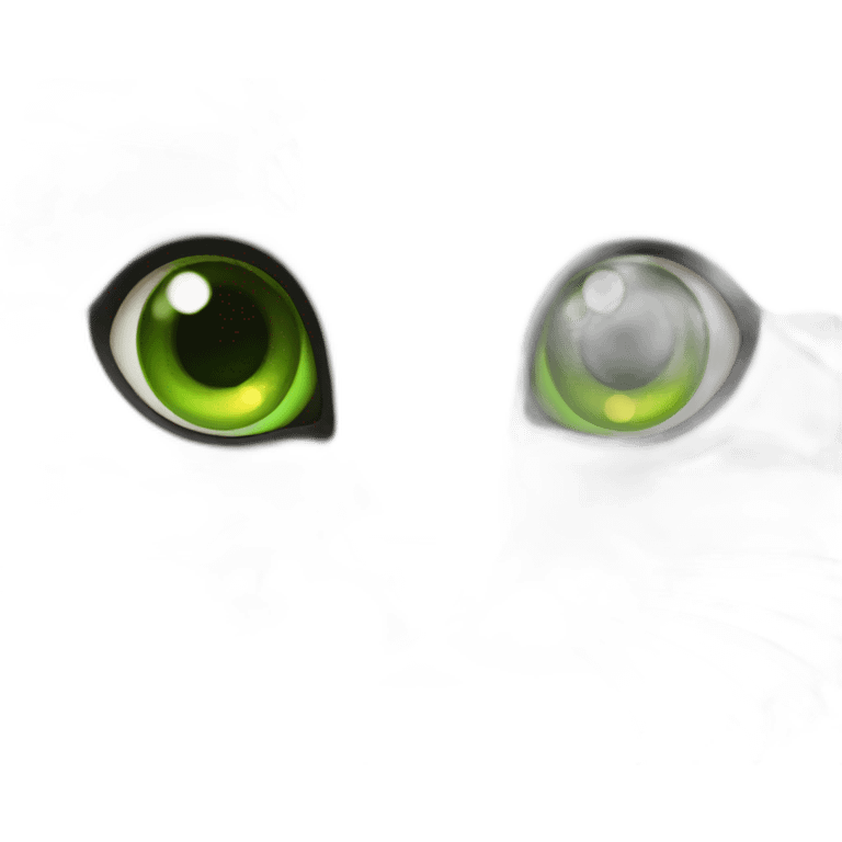 cat green eyes emoji