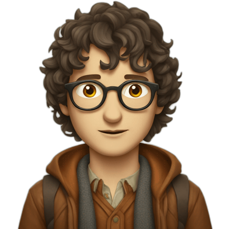 frodo as a hipster emoji