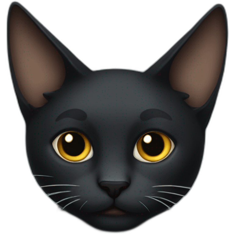 Dark cat with wings emoji