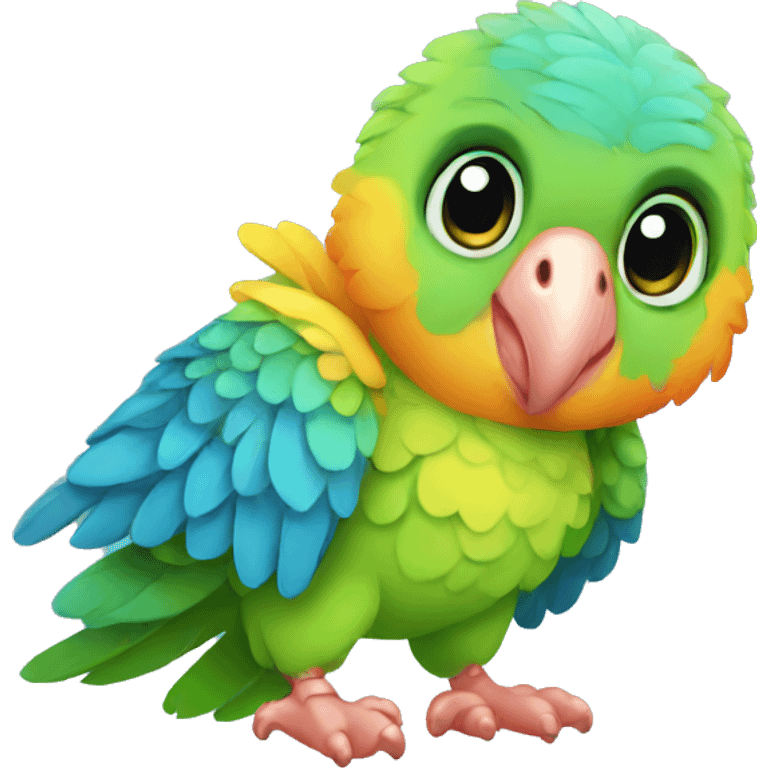 Baby parrot  emoji