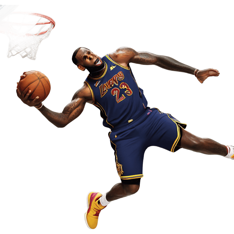 LeBron James dunking emoji