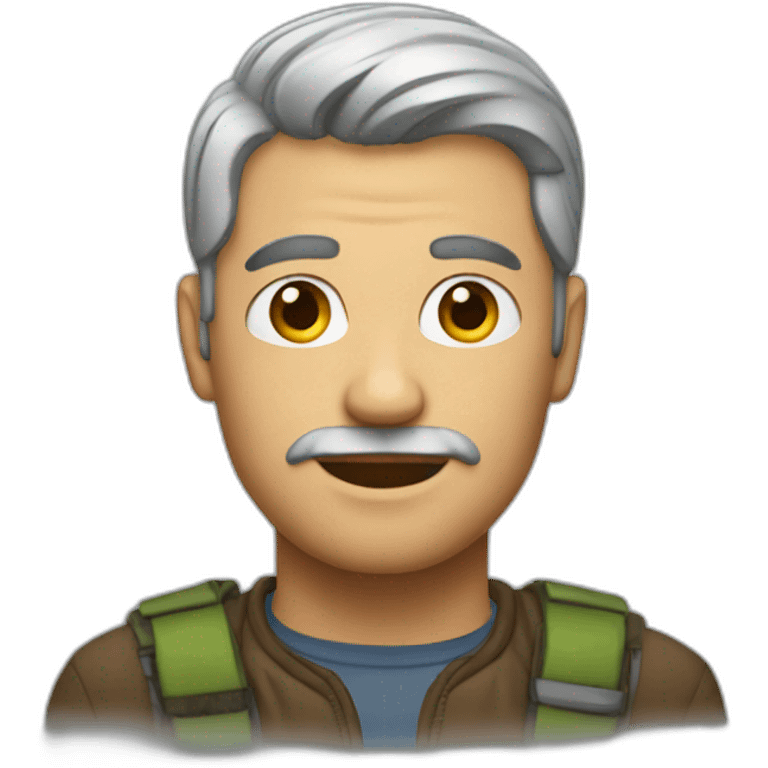 A man with mac emoji