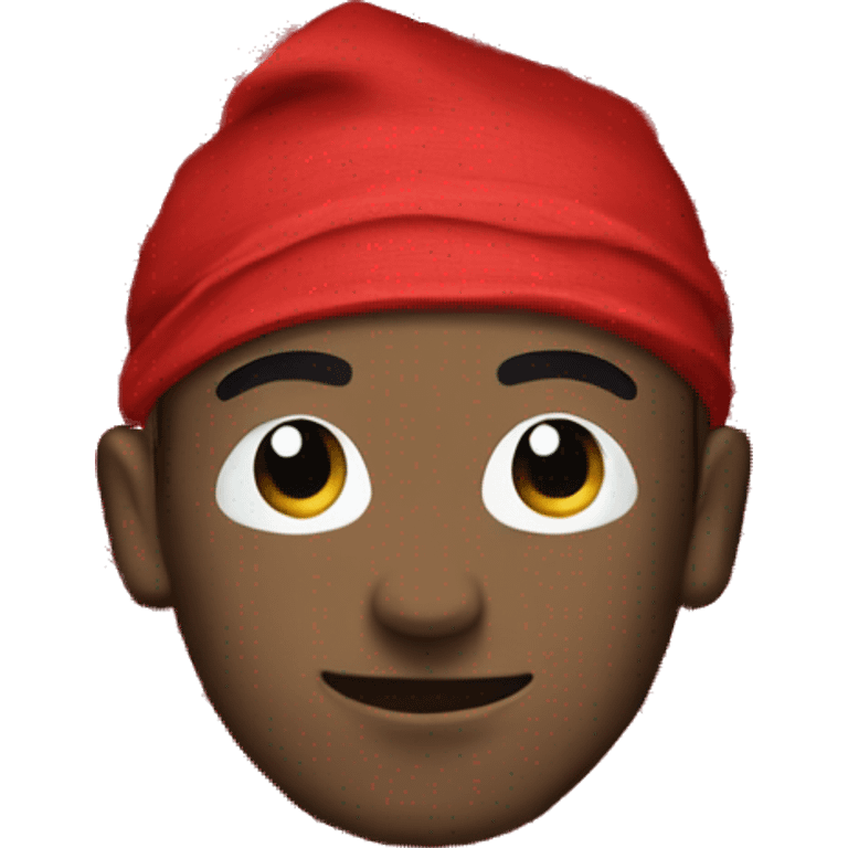 Red bandana square  emoji