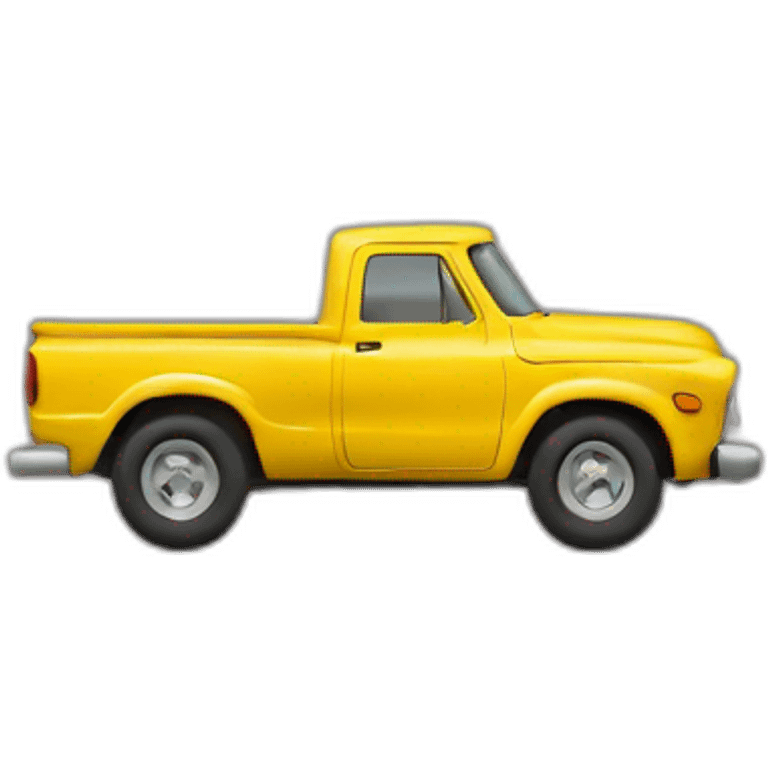 Redhead girl driving a yellow pickup emoji