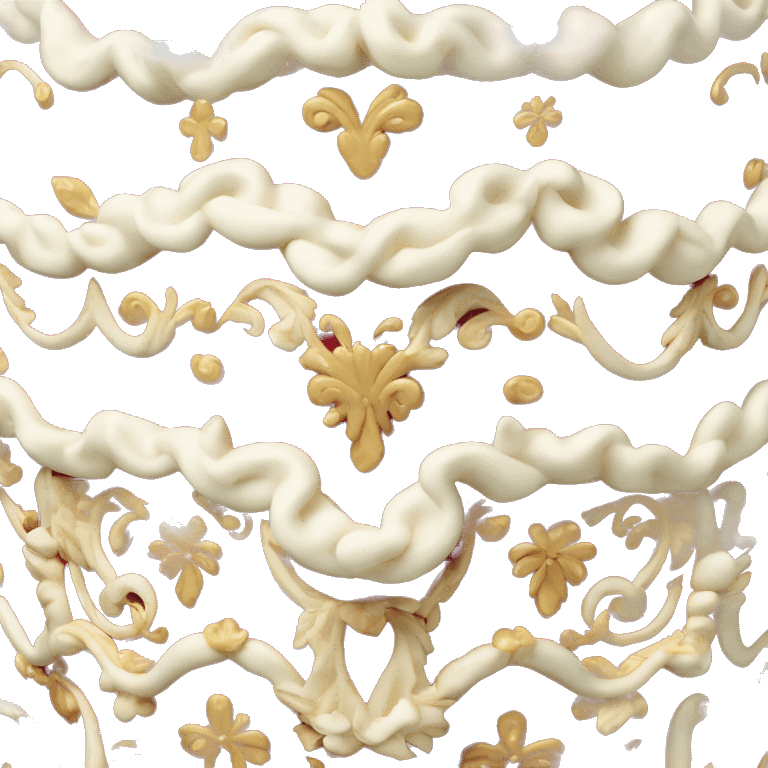 highly detailed rococo red velvet cake emoji