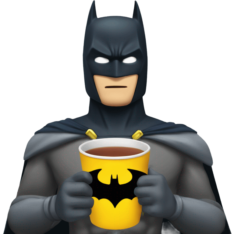 BATMAN DRINK TEA emoji