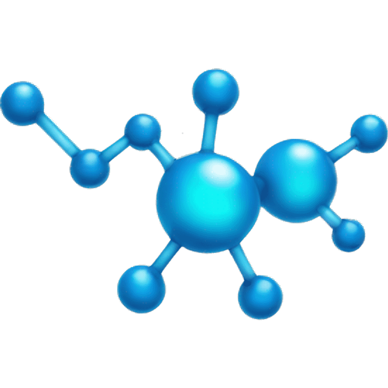 Water molecule with two hydrogen atoms linked to an oxygen atom emoji