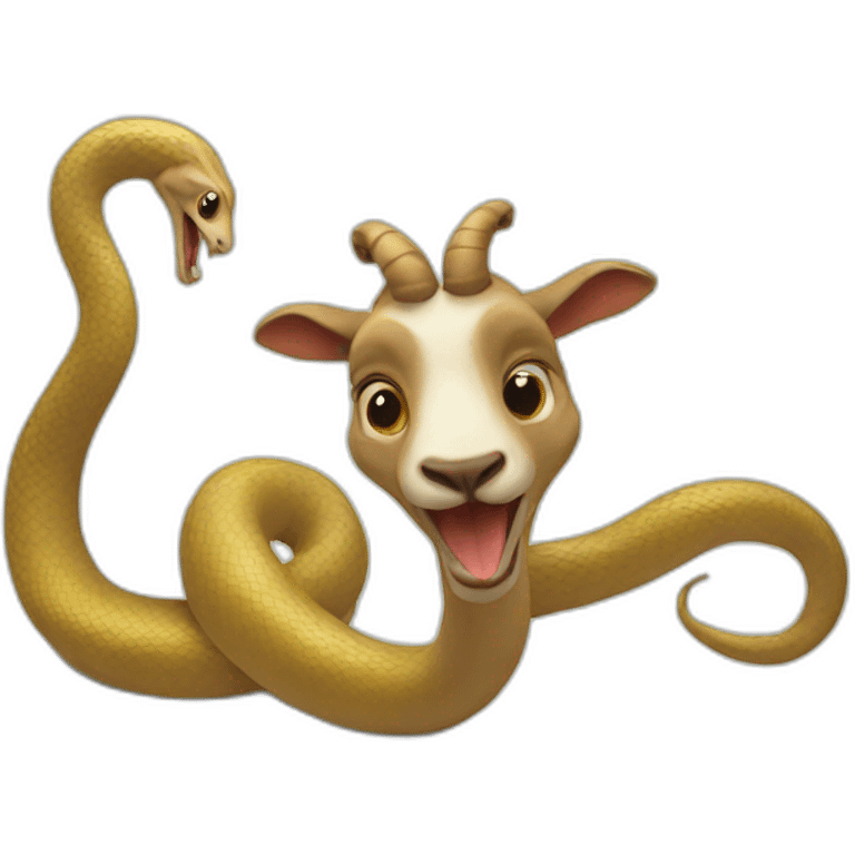 Snake on a goat emoji