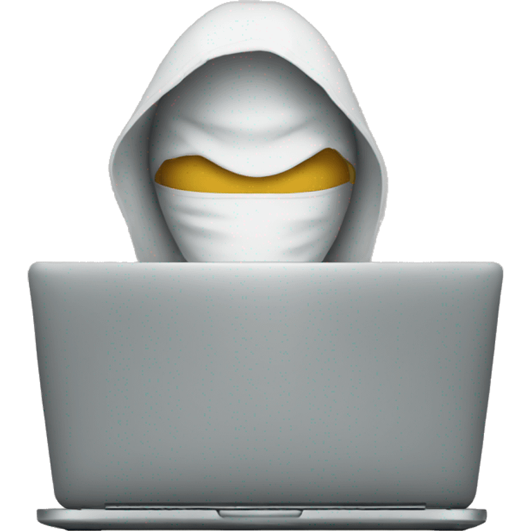 Anonymous on a laptop  emoji