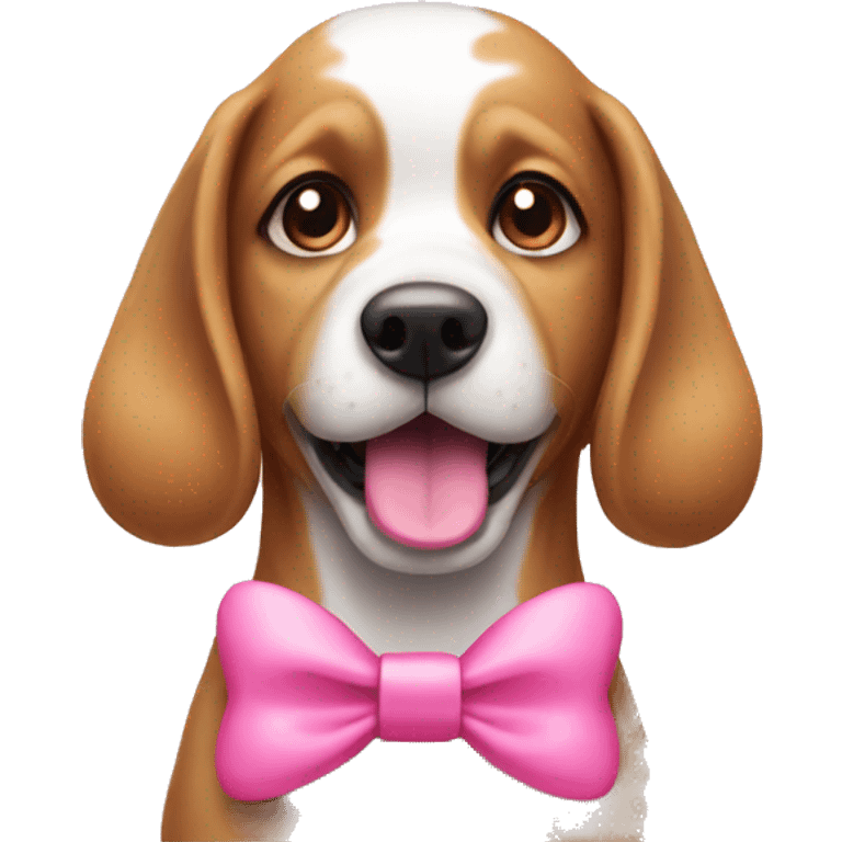 Dog with pink bow emoji