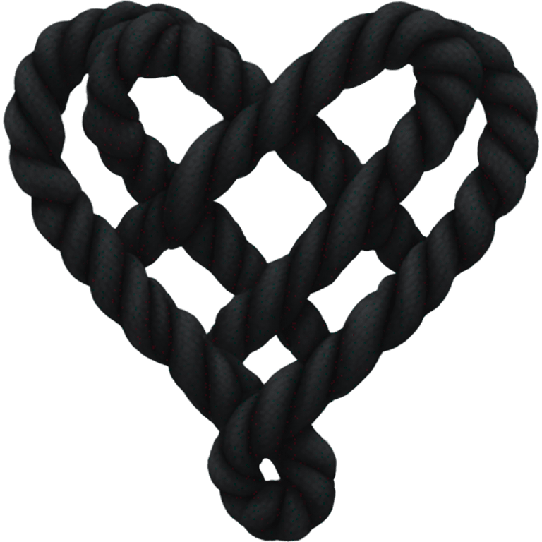 black rope heart  emoji