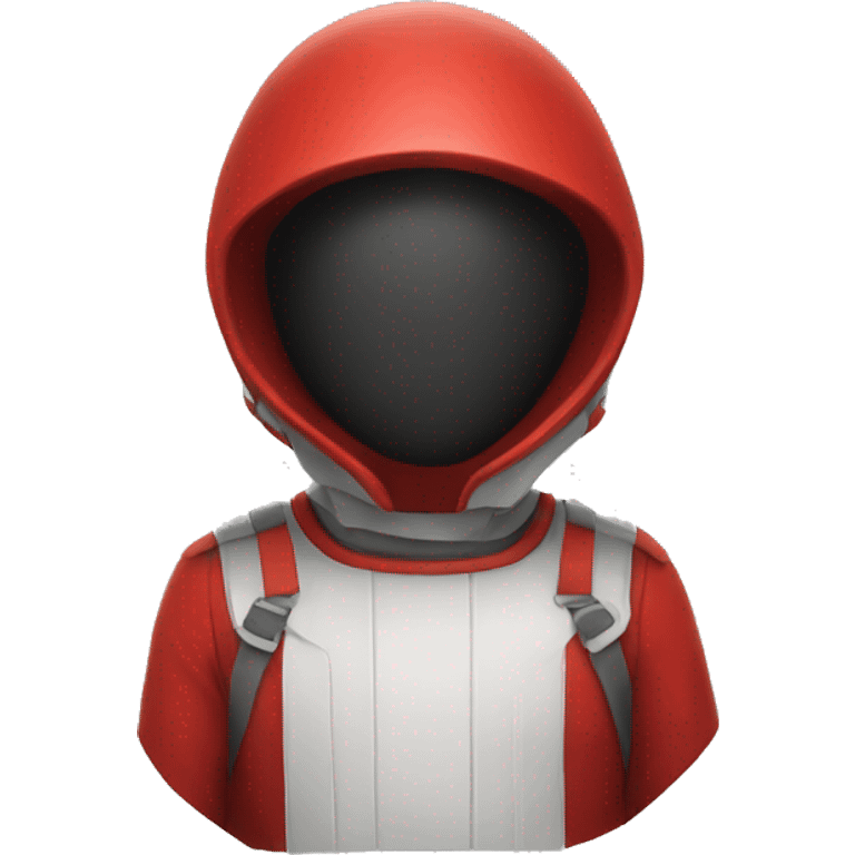 minimalistic red spacial costume emoji