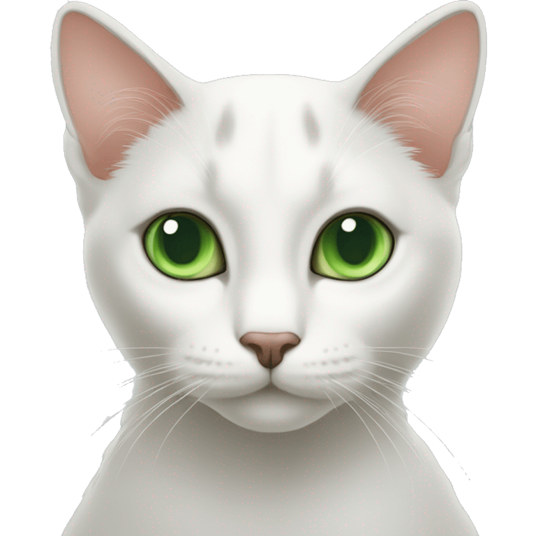 Carey cat with green eyes affair of doves emoji