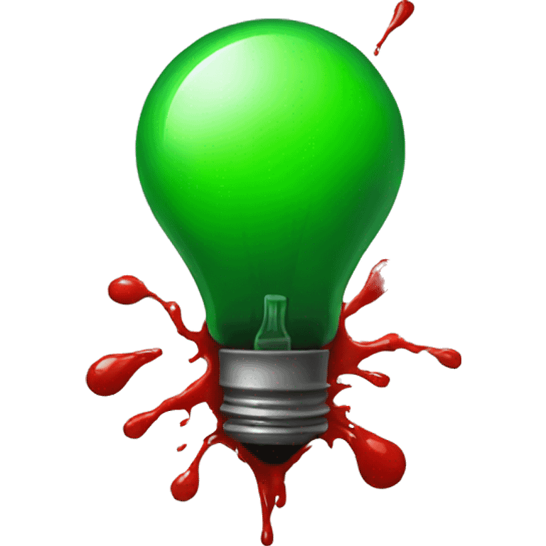 Bloody green bulb emoji