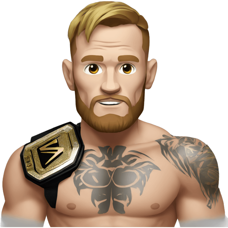 McGregor with UFC belt emoji