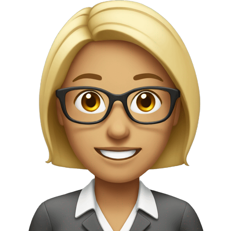 Smiling woman teacher emoji