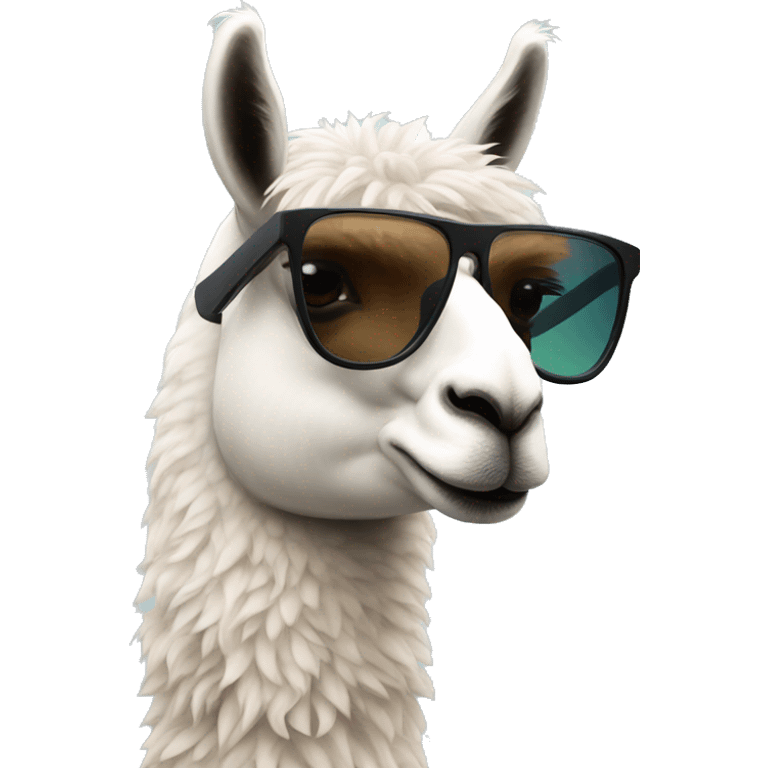 Beautiful lama with sunglasses  emoji