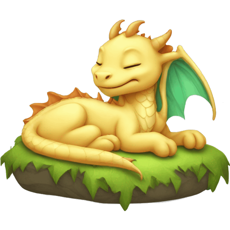 baby dragon sleeping emoji