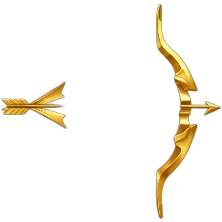 Shiny bow and golden arrow emoji