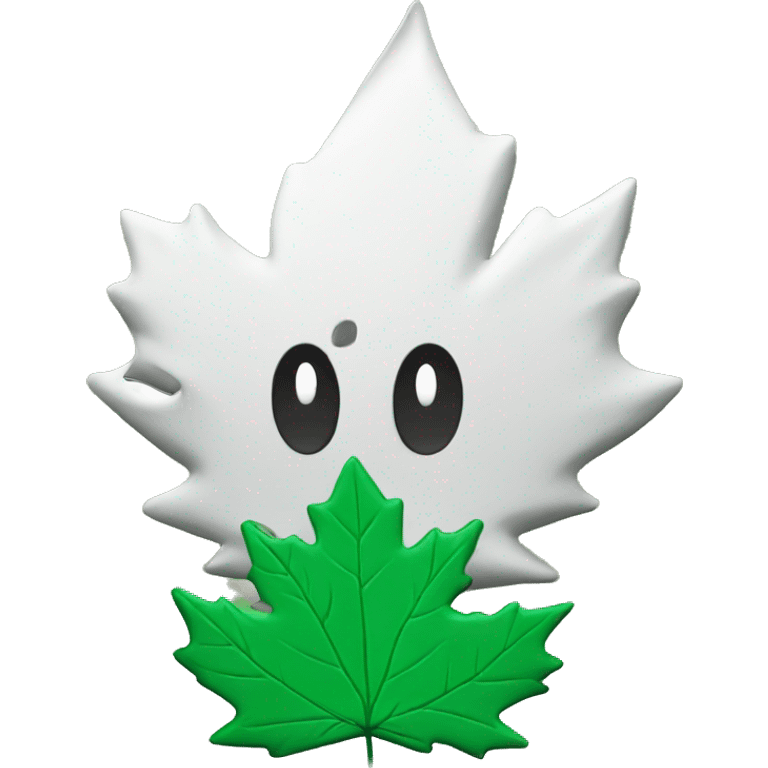 green maple leafs smoking emoji